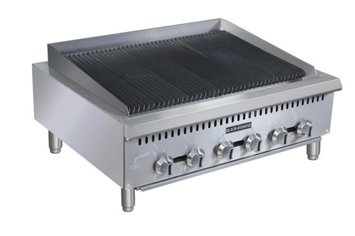 Adcraft BDCTC-36 36" Countertop Black Diamond Charbroiler - 120,000 BTU