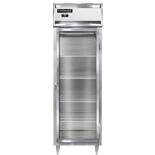 Continental Refrigerator D1RNGD 26" W One-Section Glass Door Reach-In Designer Line Refrigerator