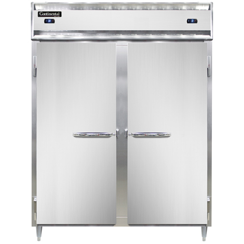 Continental Refrigerator D2RFESN 57" W Two-Section Solid Door Reach-In Designer Line Refrigerator/Freezer