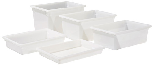 Winco PFFW-9 18"W x 26"D x 9"H White Polypropylene Food Storage Box