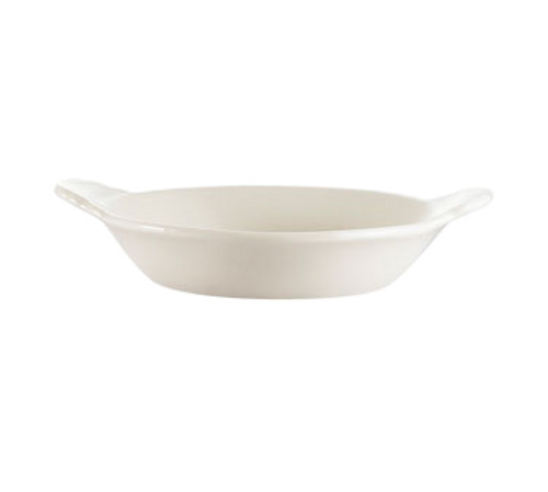 CAC China EGD-12 16 Oz. Bone White Ceramic Oval Egg Dish (1 Dozen)