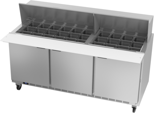 Beverage Air SPE72HC-30M 72" W Three-Section Three Door Mega Top Refrigerated Counter