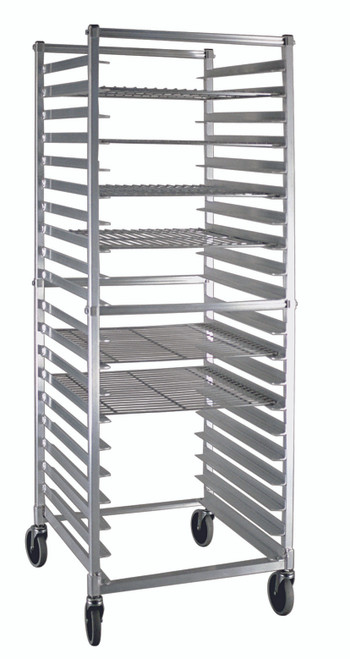 New Age NS621KD Donut Screen Rack Mobile Full Height Open Sides