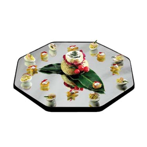 Lakeside 291
 34"
 Glass
 Black
 Octagonal
 Mirror Tray