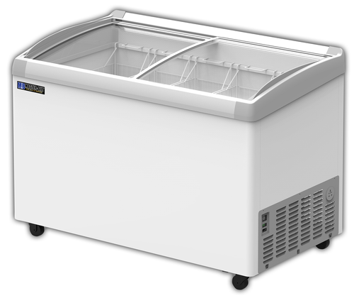 Master MSC-49AA 12.7 Cu. Ft. Curved Sliding Glass Lids COLDIN-3 Display Freezer - 115 Volts