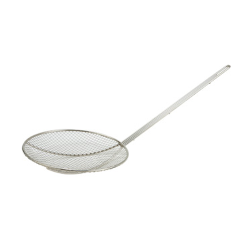 Winco SC-7R 7" W Round Nickel Plated Mesh Skimmer