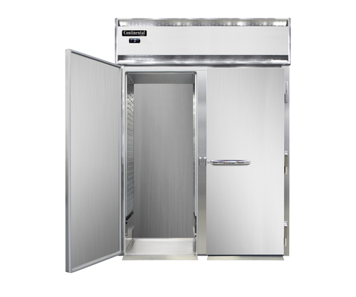 Continental Refrigerator D2RIN 68.5" W Two-Section Solid Door Roll-In Designer Line Refrigerator