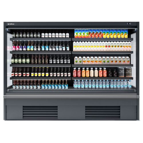 Infrico USA IAG-ML18PCM1 77" W Black Painted Steel Air Curtain Refrigerated Open Merchandiser - 220 Volts