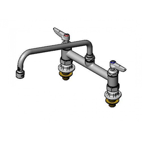 T&S Brass B-0221-CR-K-V22 Mixing Faucet double deck mount 8"