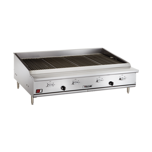 Vulcan VTEC48 47-1/2" Gas Countertop Infrared Charbroiler - 88,000 BTU