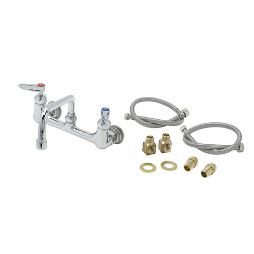 T&S Brass B-0231-CR-KIT Pantry Faucet double wall mount 8"