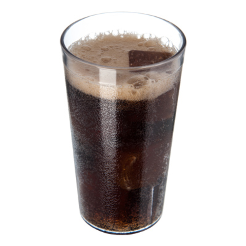 Carlisle 521207 12 Oz. Clear SAN Plastic Textured Exterior Stackable Tumbler
