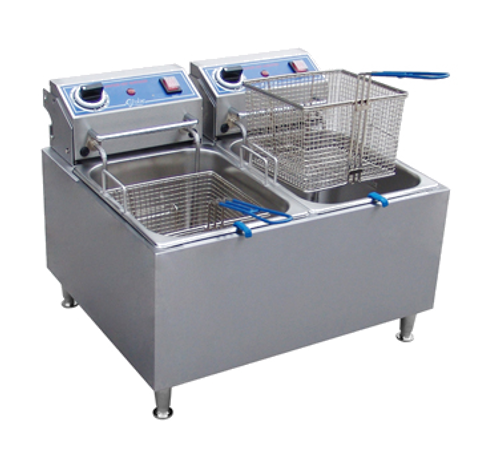 Globe PF32E 32 lbs Electric Countertop Fryer - 208 Volts