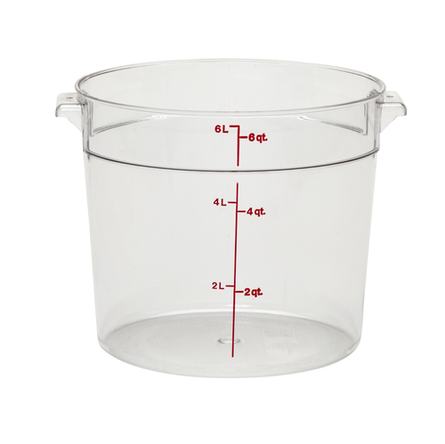 Cambro RFSCW6135 6 qt Clear Round Camwear Storage Container