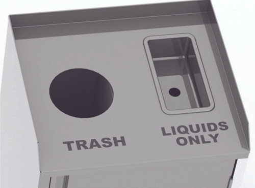 Lakeside 3320 30 Gal. Stainless Steel Top Access 2 Streams Waste Station