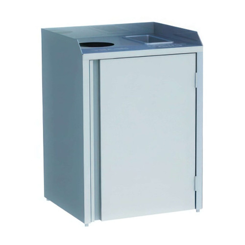 Lakeside 3320 30 Gal. Stainless Steel Top Access 2 Streams Waste Station