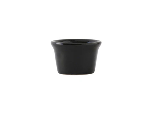 Tuxton BBX-015 2-1/4" 1-1/2 Oz. Ceramic Black Ramekin (4 Dozen Per Case)