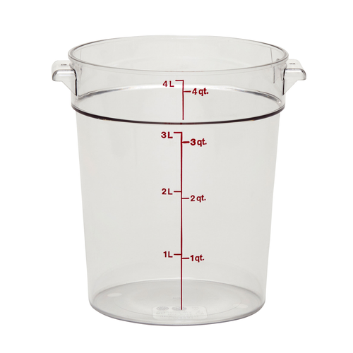 Cambro RFSCW4135 4 qt Clear Round Camwear Storage Container