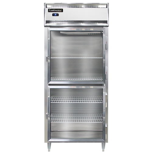 Continental Refrigerator D1RXSNSAGDHD 36.25" W One-Section Glass Door Reach-In Designer Line Extra-Wide Refrigerator