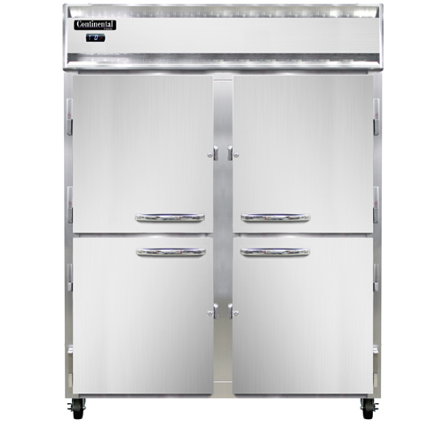 Continental Refrigerator 2FENPTHD 57" W Two-Section Solid Door Pass-Thru Extra-Wide Freezer - 220 Volts