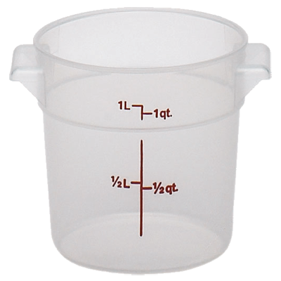 Cambro RFS1PP190 1 qt Translucent Round Storage Container
