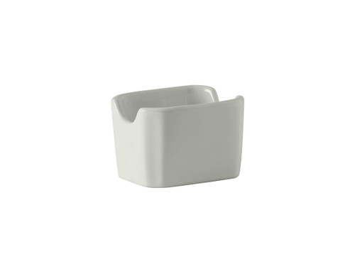 Tuxton BWQ-034 China Sugar Pocket Holder/ Caddy 3.5" White - 1 Dozen Per Case (1 Dozen)