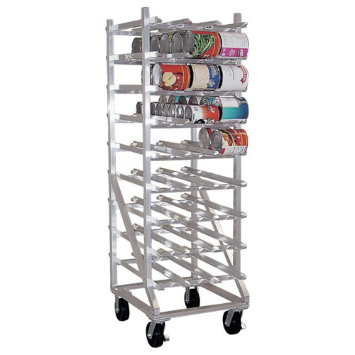 Lakeside 335 Aluminum Full Size Mobile (162) #10 and (216) #5 Storage and Dispensing Rack