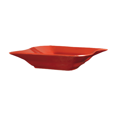 CAC China SOH-125-R 22 Oz. Red Ceramic Rectangular Soho Pasta Bowl (1 Dozen)