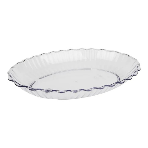 Cambro DP15152 11-1/4"W Clear Oval Deli Platter - 6/Case