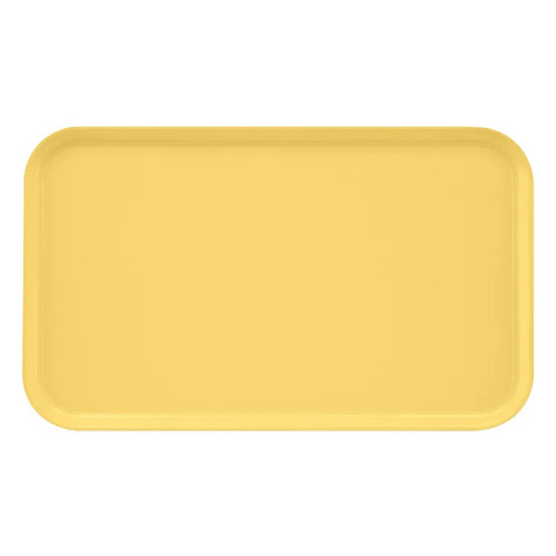Cambro 1230MT145 12-7/16" x 30" x 3/4" Yellow Rectangular Fiberglass Market Display Tray - 12/Case