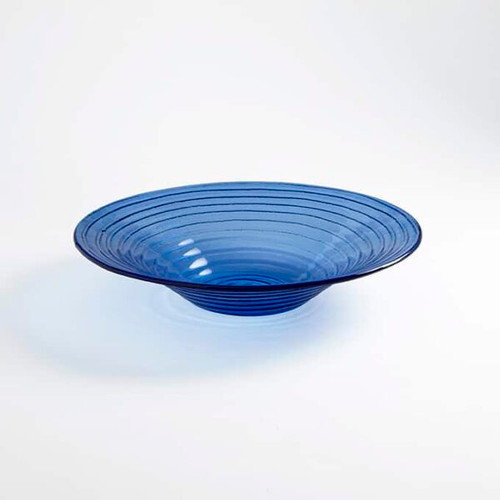 American Metalcraft GBB15 14" 98 Oz. Glass Blue Round Glacier Bowl