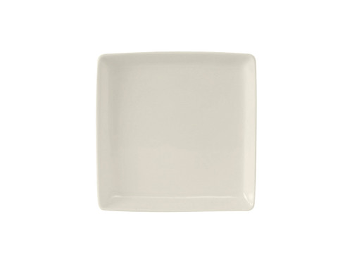 Tuxton AMU-502 Ceramic Pearl White Square Plate (2 Dozen Per Case)