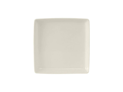 Tuxton AMU-502 Ceramic Pearl White Square Plate (2 Dozen Per Case)