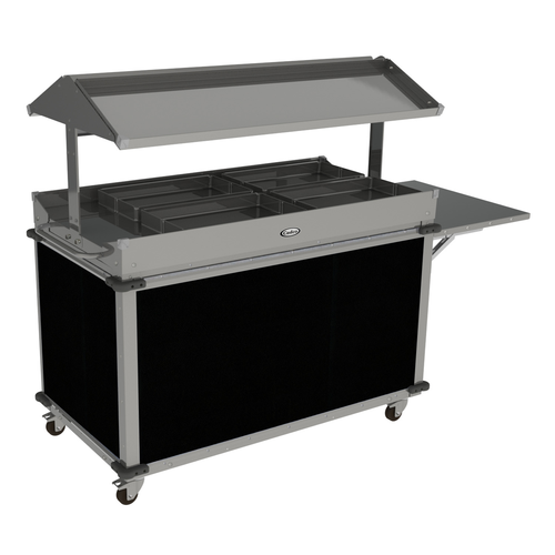 Cadco CBC-GG-B4-L6 Mobileserv Standard Grab & Go Merchandising Cart With 2-Sided Grab & Go Shelf On Top