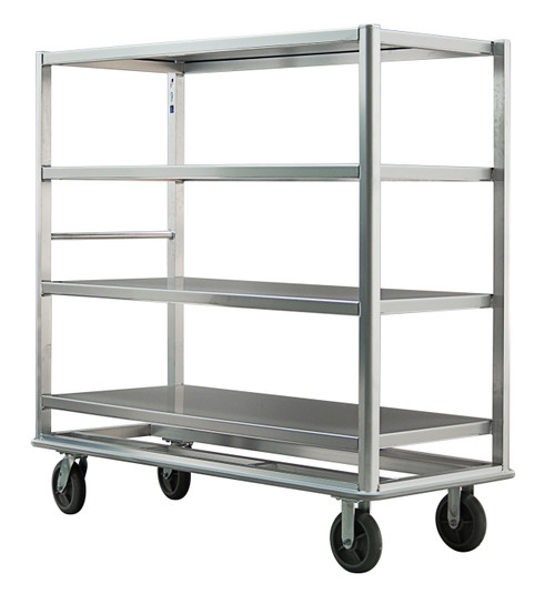 New Age 98182 65.5"W 4 Shelves 2500 Lbs. Queen Mary Banquet Cart with 14.5" Spacing