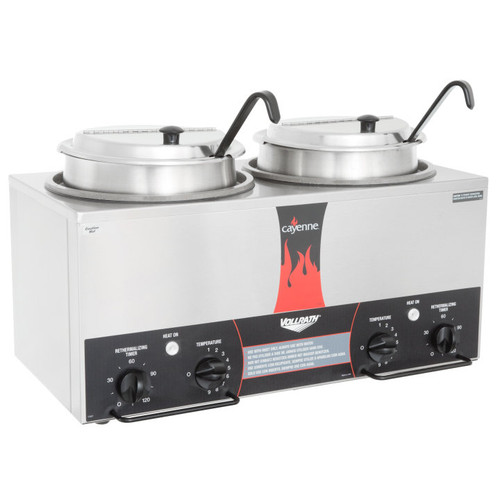 Vollrath 72029 Cayenne Twin Well Countertop - 120 Volts, 700 Watts