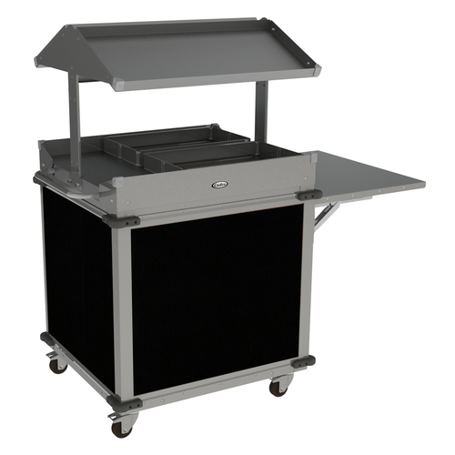Cadco CBC-GG-B2-L6 Mobileserv Standard Grab & Go Merchandising Cart With 2-Sided Grab & Go Shelf On Top