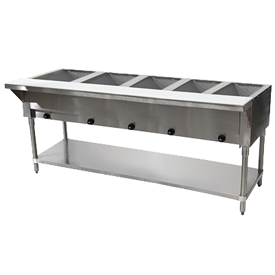 Advance Tabco HF-5G-NAT-X 5 Pan Natural Gas Hot Food Table - 17,500 BTU