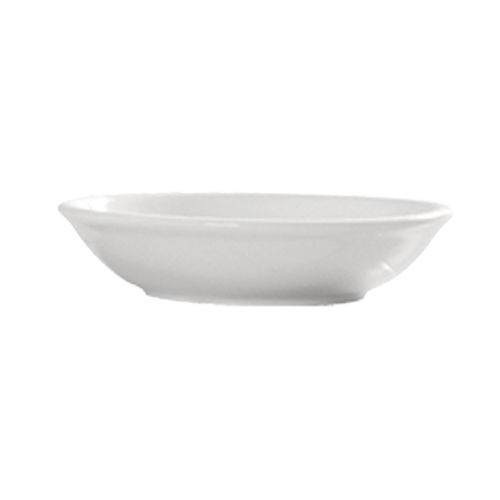 CAC China 101-42 2.75" Dia. Bone White Porcelain Round Lincoln Sauce Dish (20 Dozen Per Case)