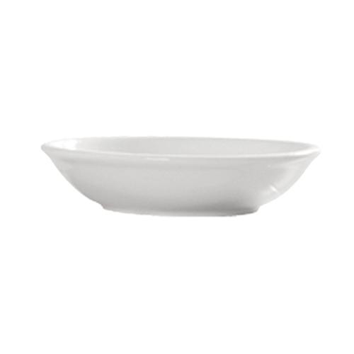 CAC China 101-43 3" Dia. Bone White Porcelain Round Lincoln Sauce Dish (20 Dozen Per Case)