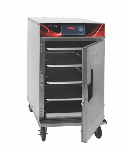 Cres Cor 1000HHSSSPLITDX 22.63" W Stainless Steel Solid One Compartment Mobile Heated Cabinet - 120 Volts