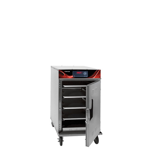 Cres Cor 1000HHSSSPLITDX 22.63" W Stainless Steel Solid One Compartment Mobile Heated Cabinet - 120 Volts