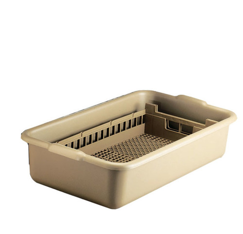 Vollrath 52827 Beige Flatware Basket With Handle