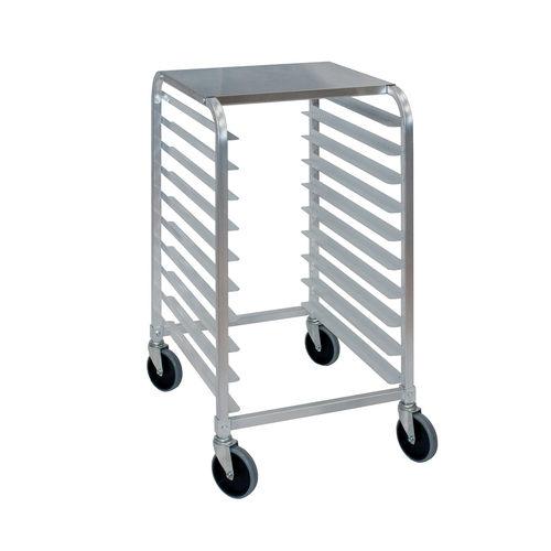 Cres Cor 275381810KDTA 38.25" H Aluminum End Loading Open Sides Half Height Mobile Knock Down Utility Rack