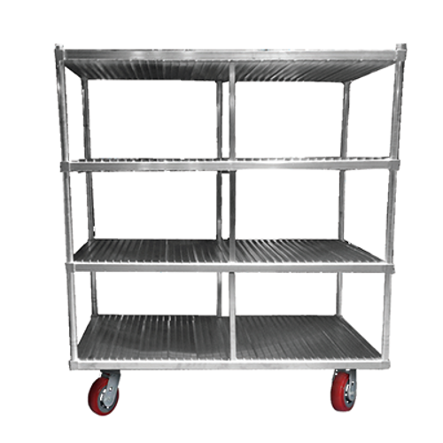 Channel FTDR-4 63" W x 60" H x 30" D 3 Tiers Aluminum Tray Drying Rack