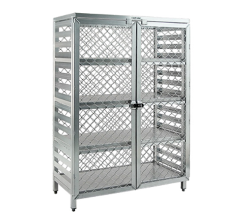 New Age 97846 48"W x 24"D x 72"H Stationary Aluminum Security Cage with 3 Shelves