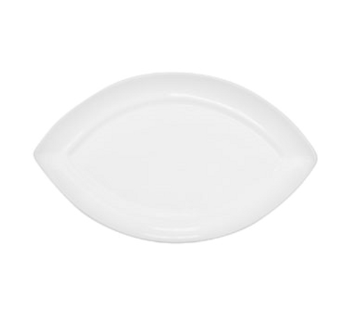 CAC China RCN-SW7 Super White Porcelain Free Form RCN Specialty Swallow Platter (3 Dozen Per Case)