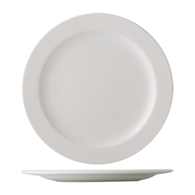 CAC China ALP-5 5.5" Dia. Bone White Porcelain Round Alps Plate (3 Dozen Per Case)