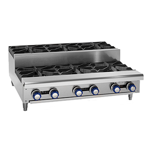 Imperial IHPA-6-36SU-NG 36" Natural Gas Countertop Hotplate - 192,000 BTU