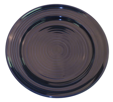 CAC China TG-9-CBU 9.88" Dia. Cobalt Porcelain Round Tango Plate (2 Dozen Per Case)